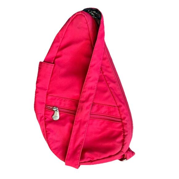 Ameribag Healthy Back Bag Red Kidney Shaped Purse Soft Shell Packable Crossbody - Picture 1 of 7